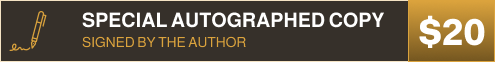 Image of a promotional banner for a signed special autographed copy of a book, priced at $20.
