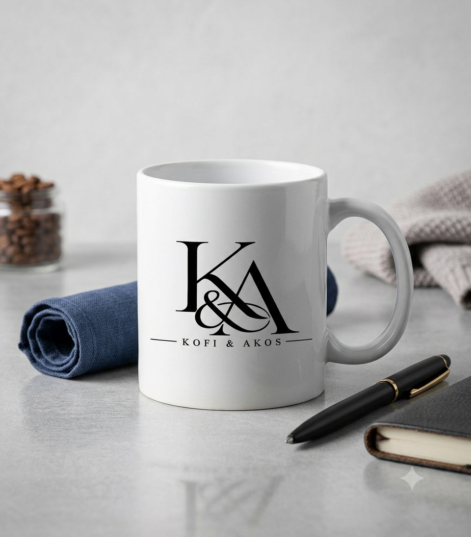 Personalized Monogram Mug - Kofi & Akos