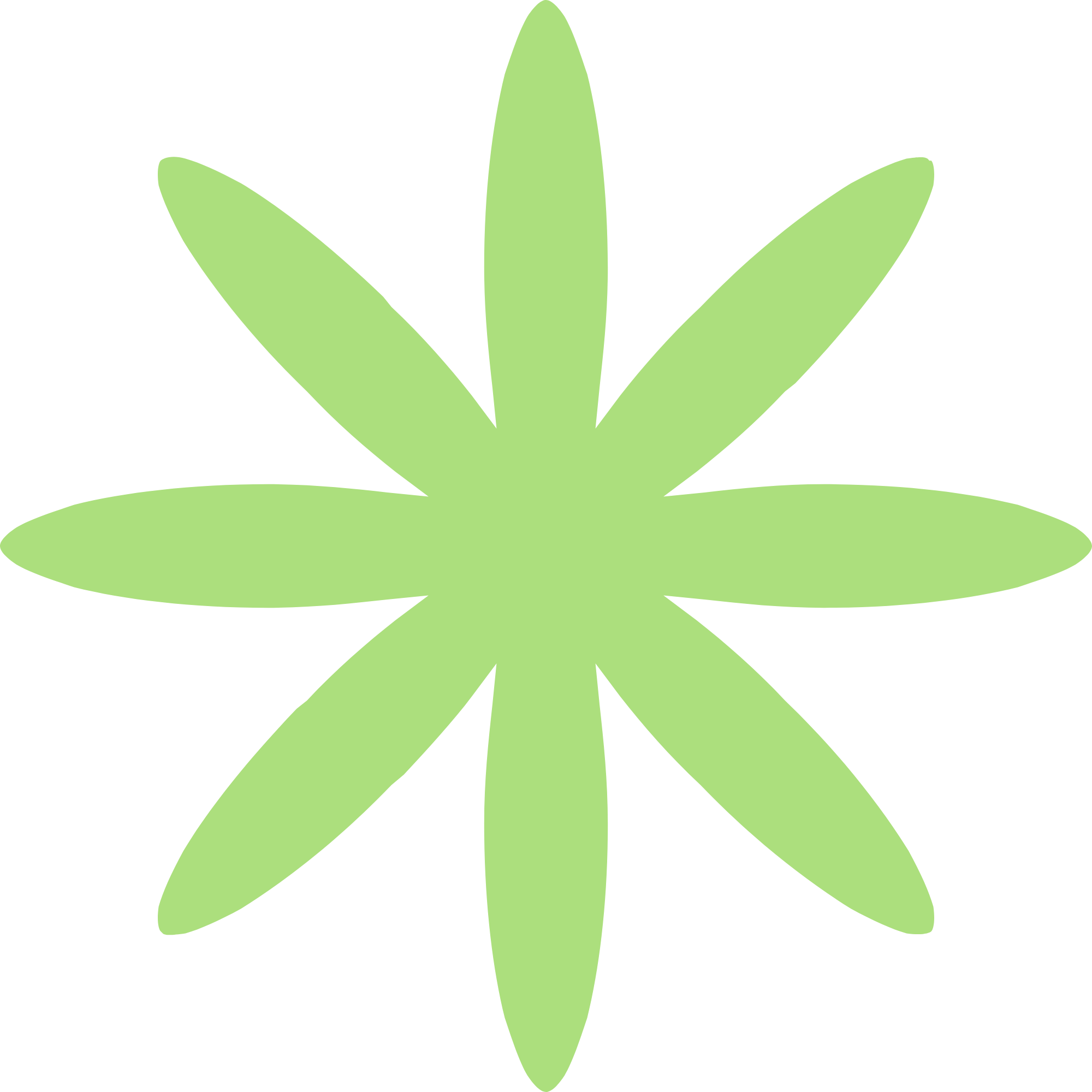 Graphic of a stylized green Peridot sun with eight pointed spokes.