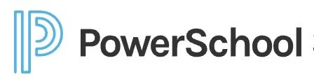 PowerSchool logo featuring a stylized blue 'P' and the word 'PowerSchool' in black text