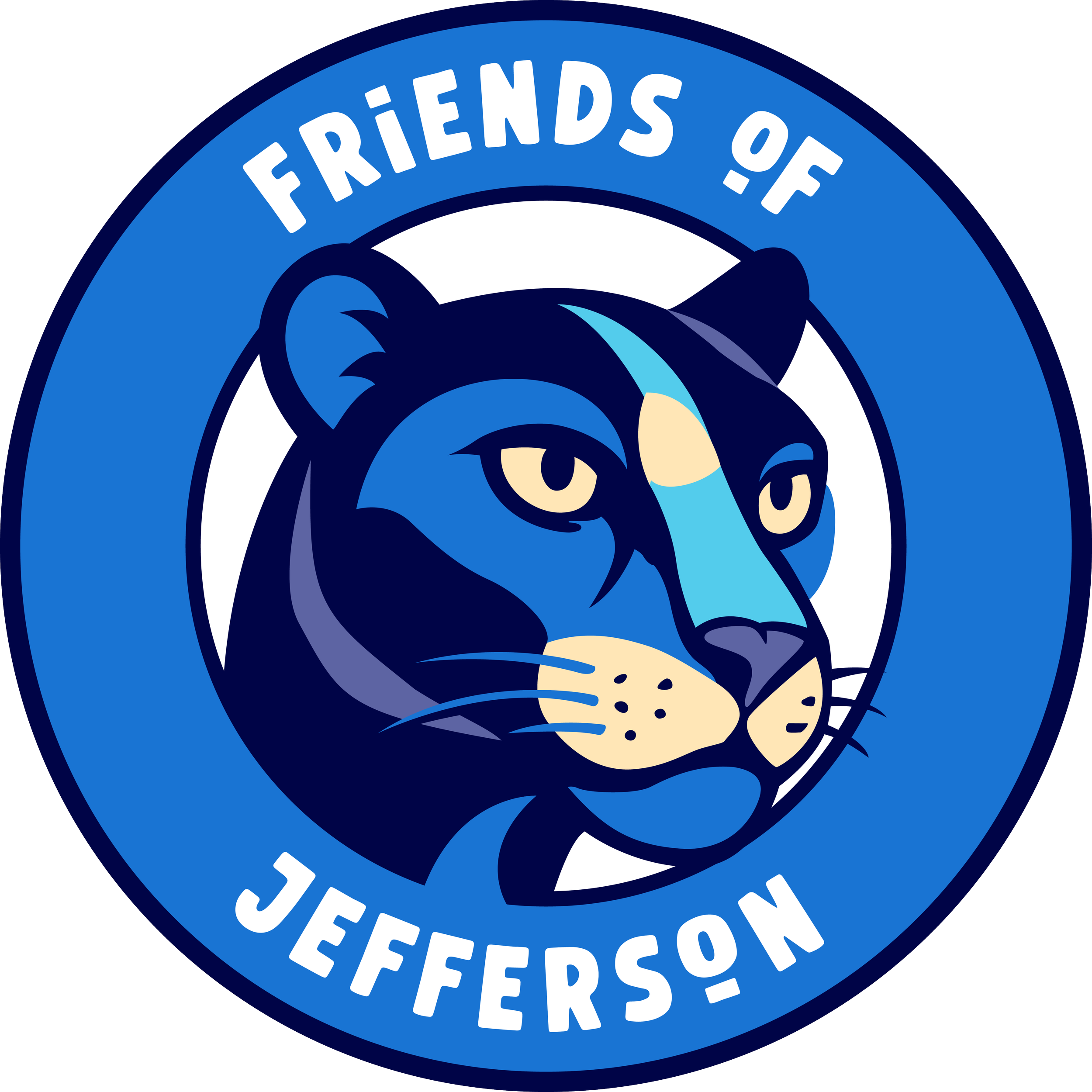 Logo with a blue circular background featuring a cartoon bear wearing a cap, with the words 'Friends of U.S. Fighters' written around the circle.