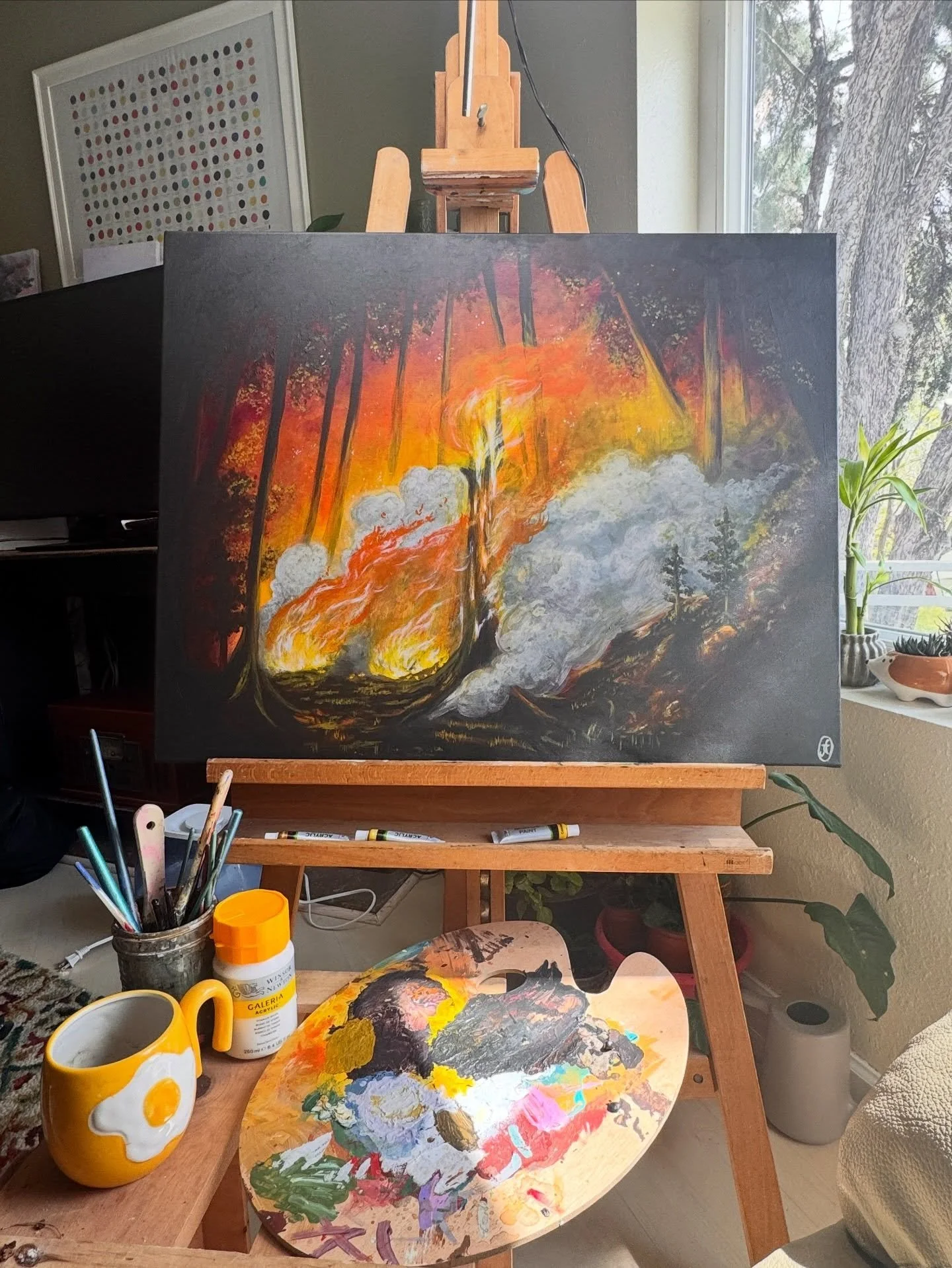 So many things make it feel like the world is on fire right now. I think this piece definitely captures the chaotic nature of fire.

This is an entry for the @guardiansaroundtheearth 2026 Art 4 Trees auction. This charity event helps further GATE&rsq