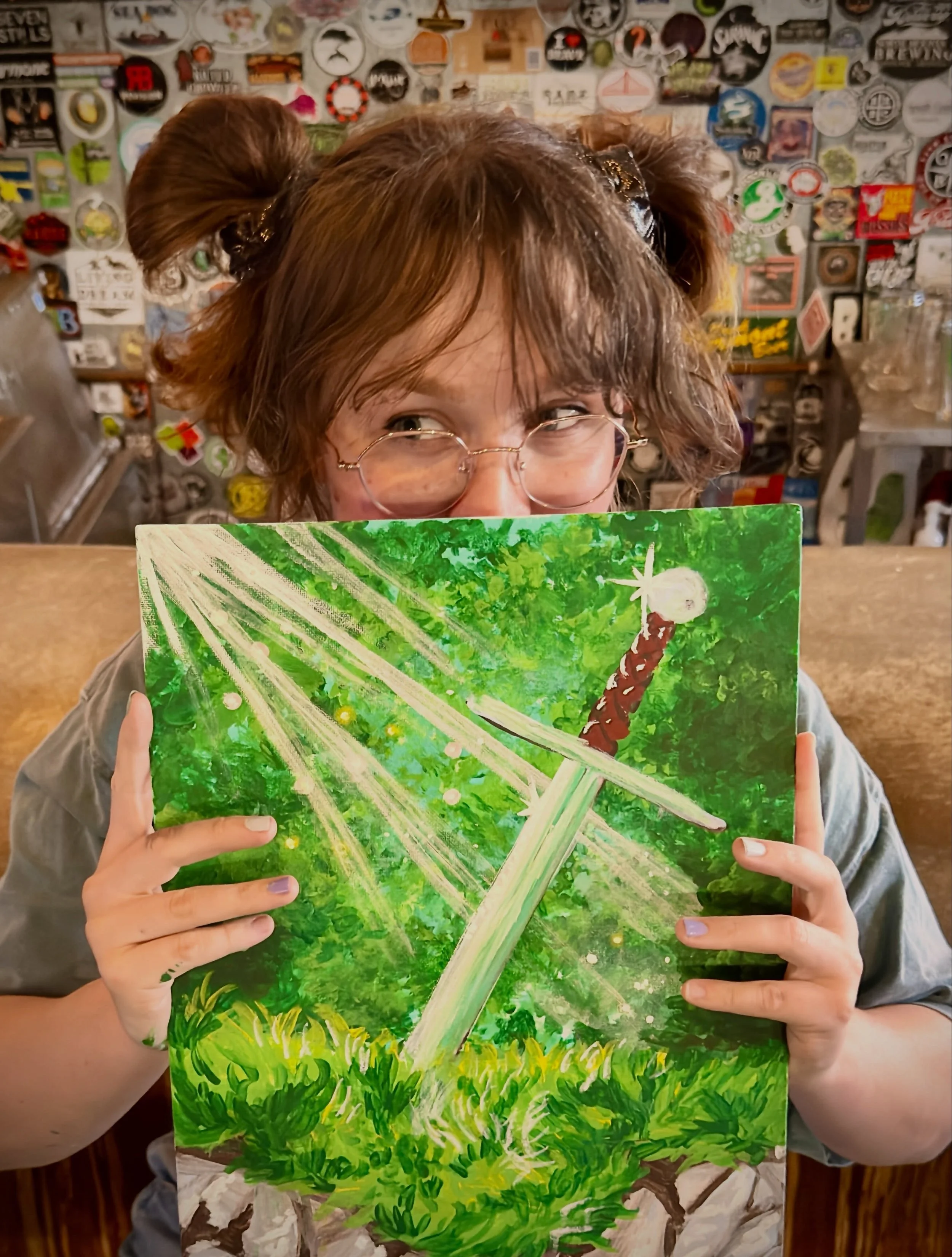 I had so much fun with you all today at @localcraftbeer !! You all did amazing!

I&rsquo;m taking August off from workshops while I tackle a few other aspects of my art business. See you all in September!
