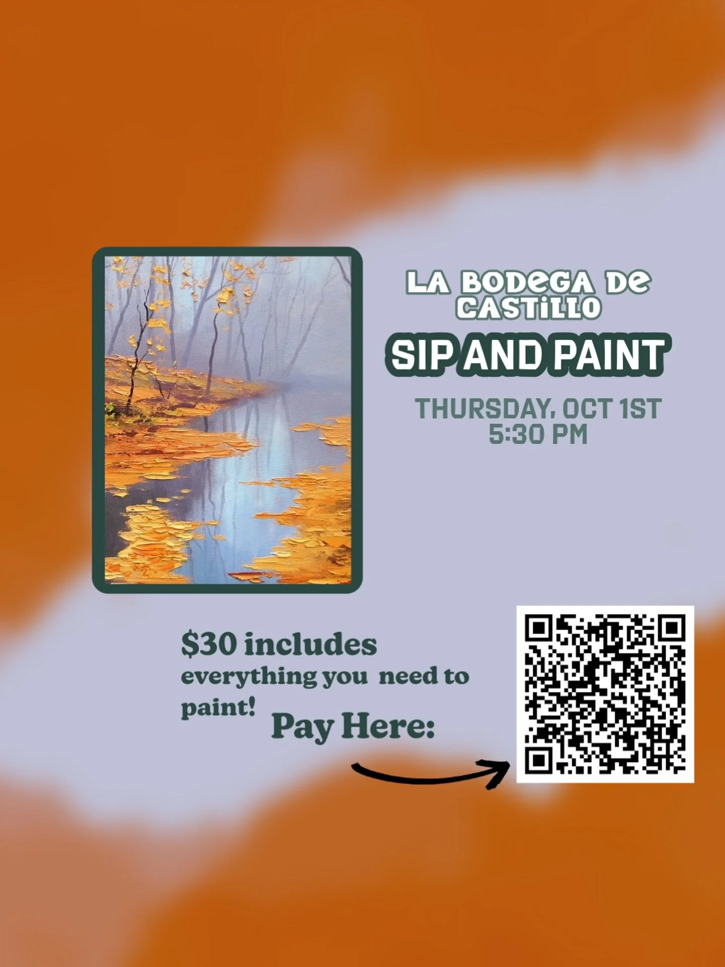 This class is filling up fast for Thursday, Oct. 1st 5:30pm @la_bodega_de_castillo 

Tickets available through Eventbrite! See QR code!