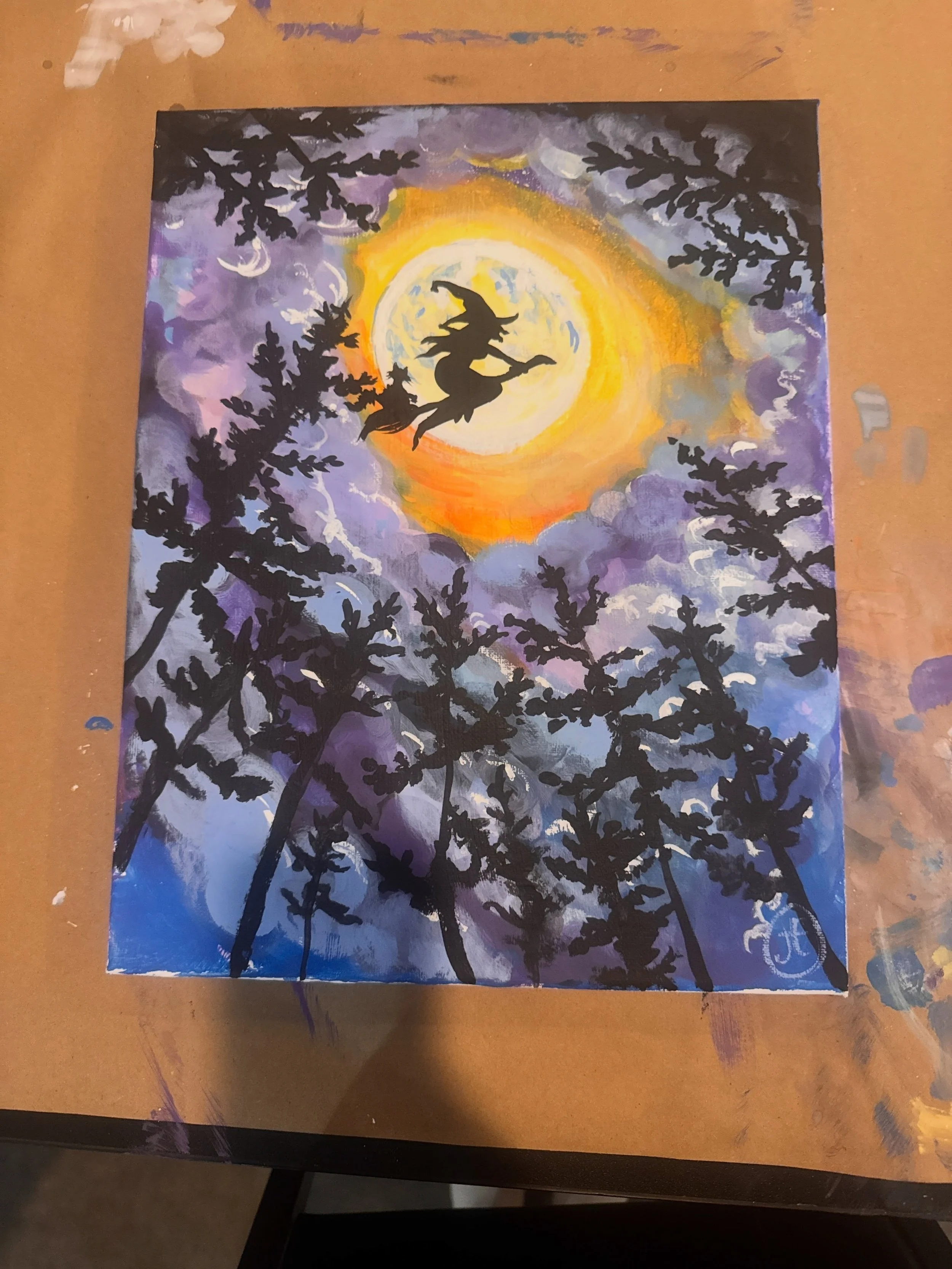 Guys, I dropped the ball tonight. I didn&rsquo;t get anyone&rsquo;s photos with their paintings. 

My head was spinning from the amazing turn out, this is my biggest class to date! Thank you for making what I do worth it! If you&rsquo;re feeling brav