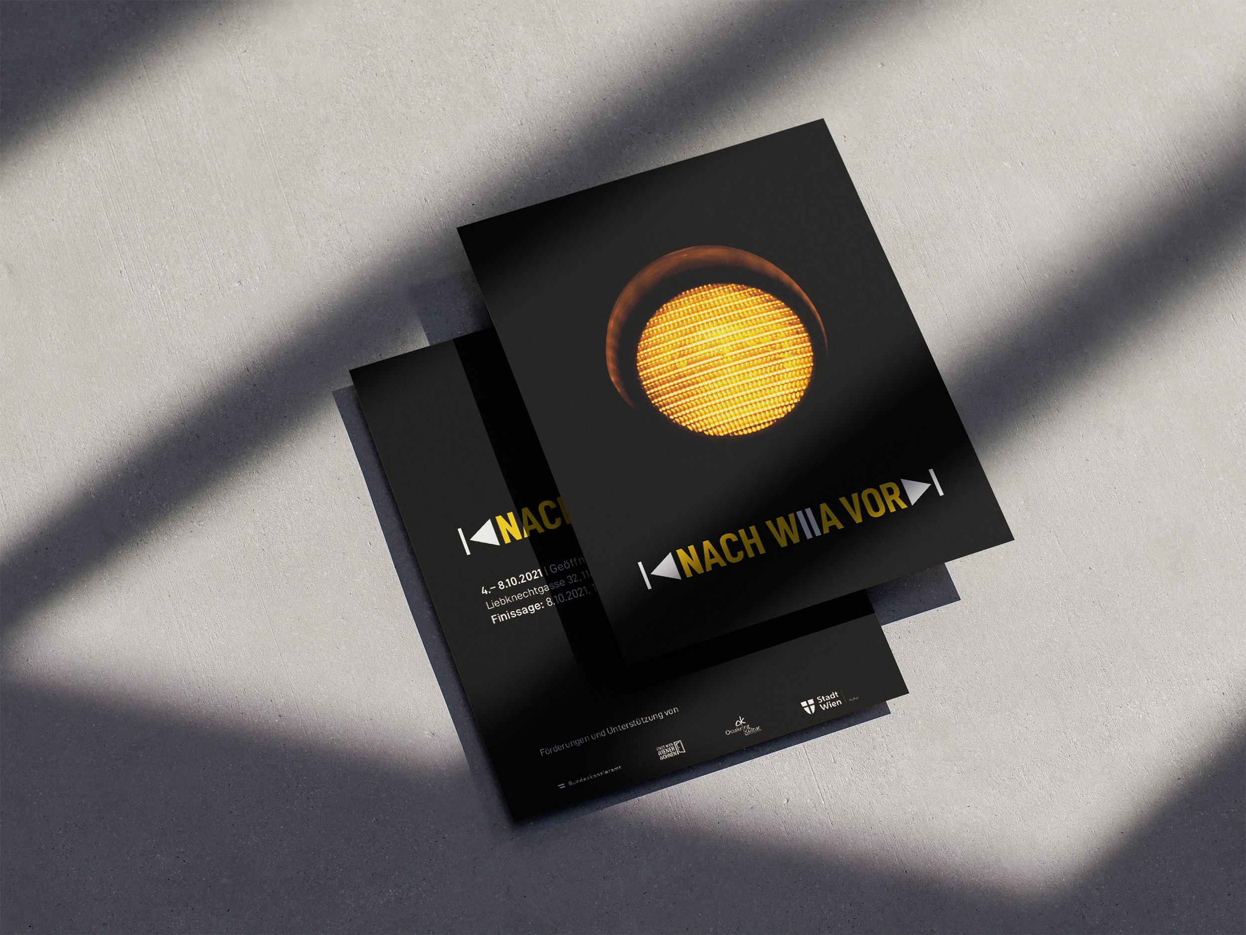 Flyer "Nach Wiia Vor", Diplomausstellung der Kunstschule Wien