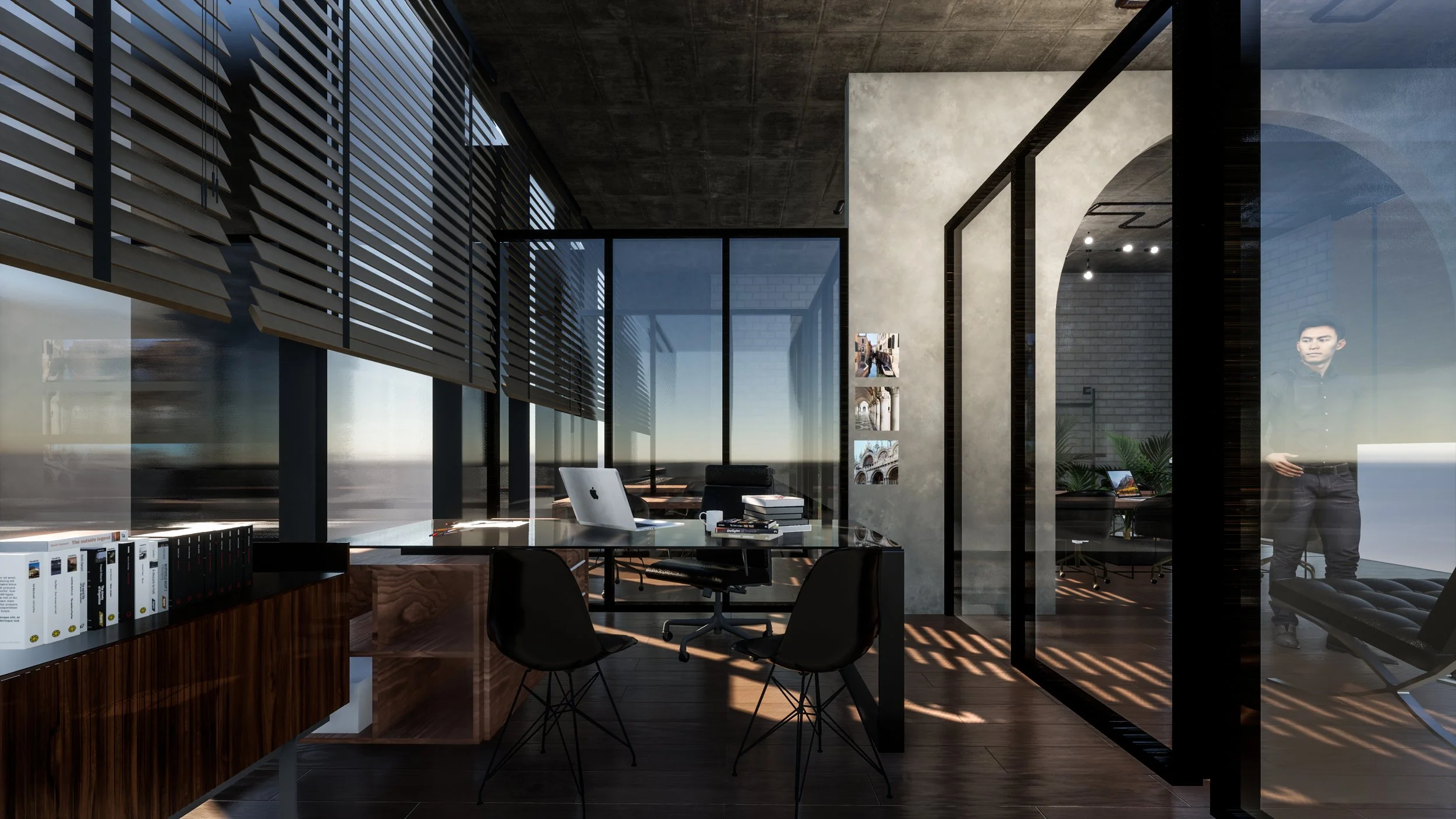 Render arquitectónico de Oficinas Colibrí