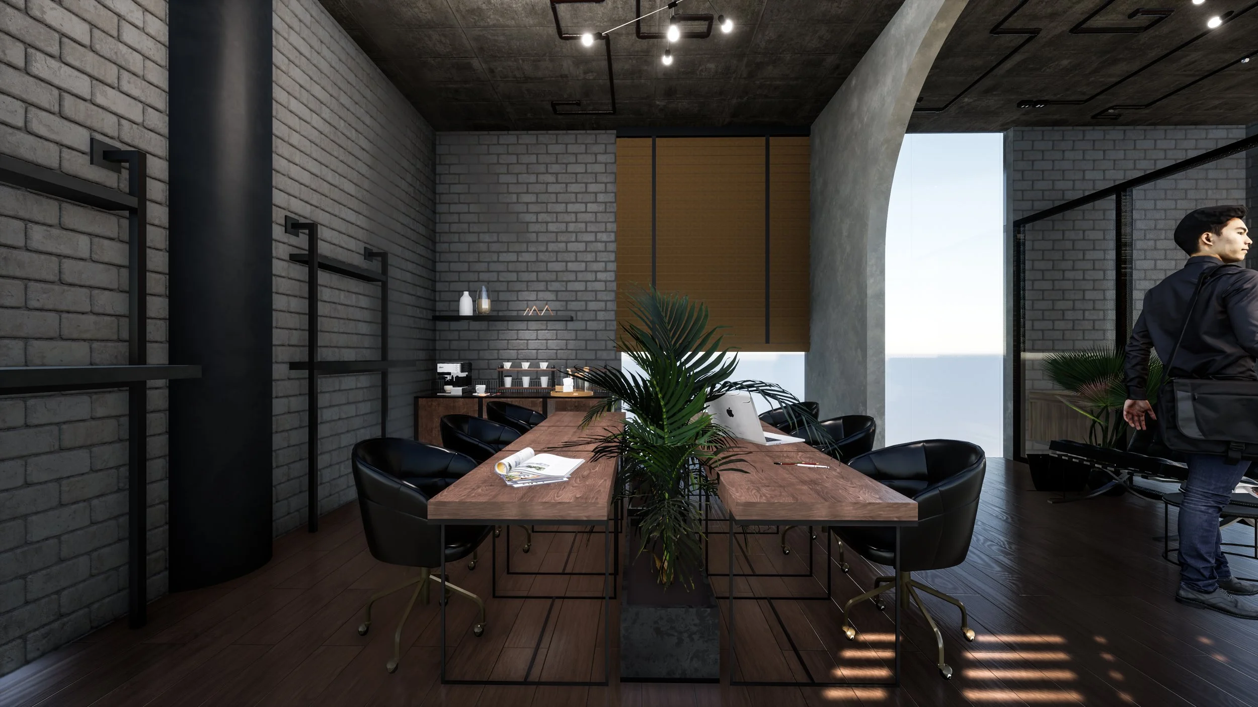Render arquitectónico de Oficinas Colibrí