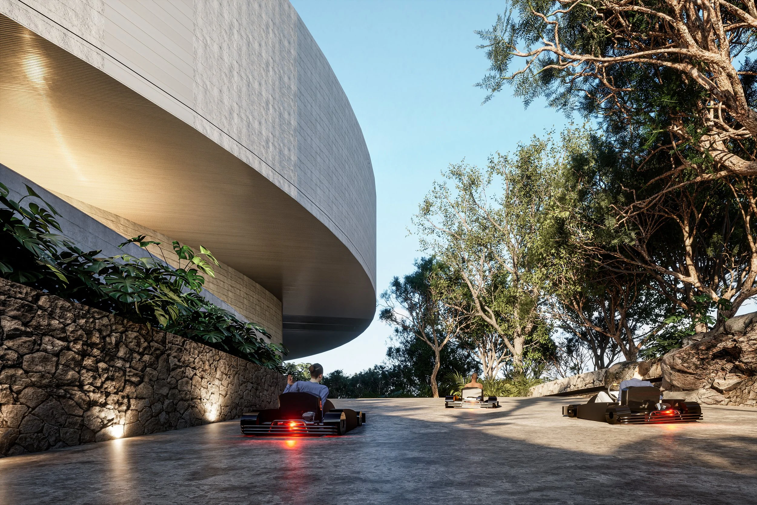 Render arquitectónico de Plaza Luzia