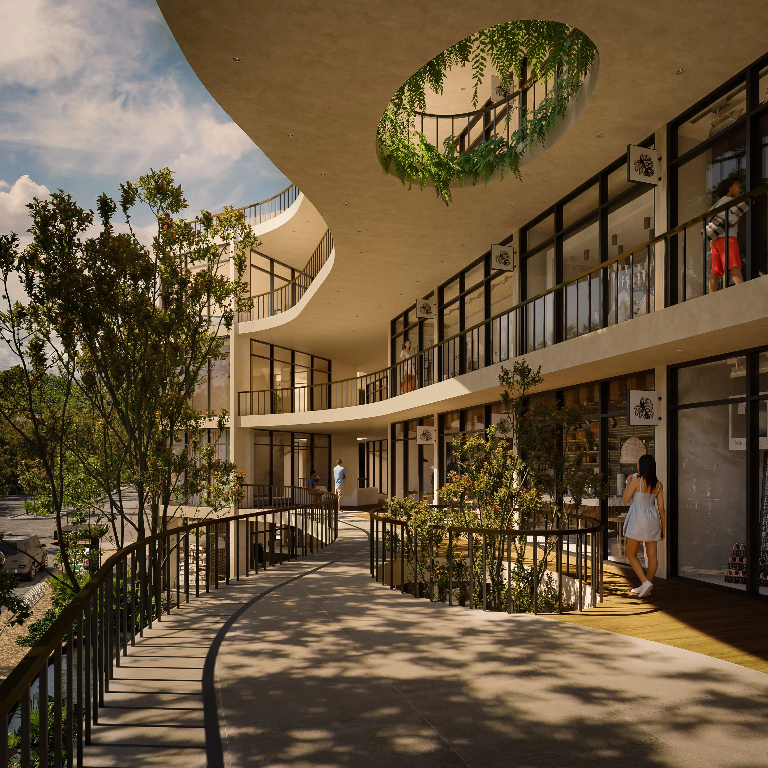 Render arquitectónico de Plaza Onkoba