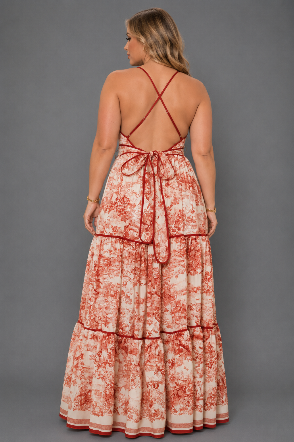White Model Red Dress Back.png