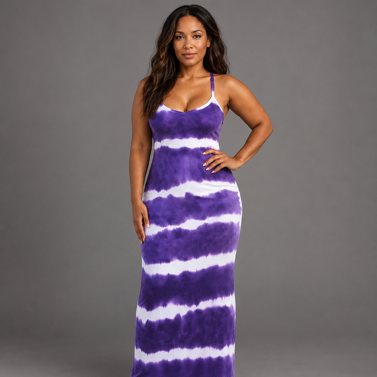 Grape Escape Tie-Dye Maxi Dress