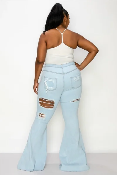 Wide leg Distressed Back View.webp