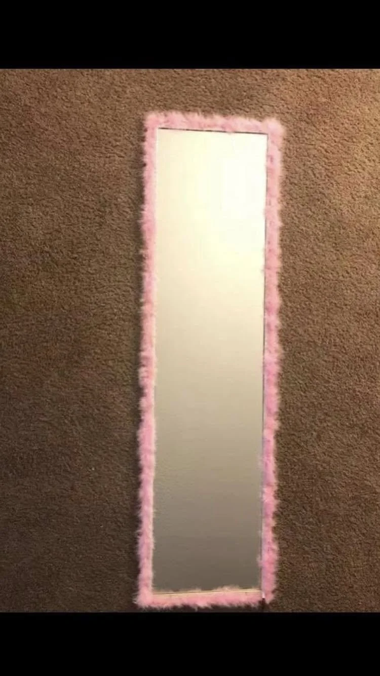 Handcrafted full sized fur mirror
