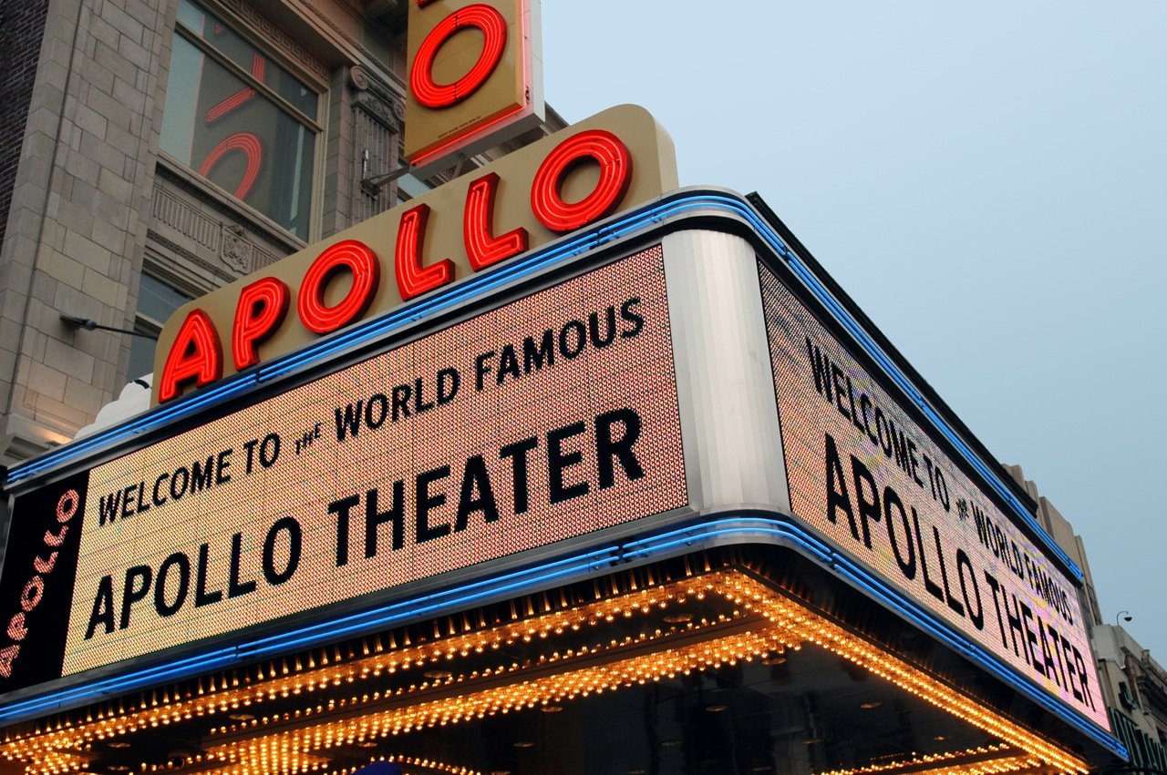 Apollo Theater marquee, where Nathanael Barlow was named the 2023 Child Star of Tomorrow