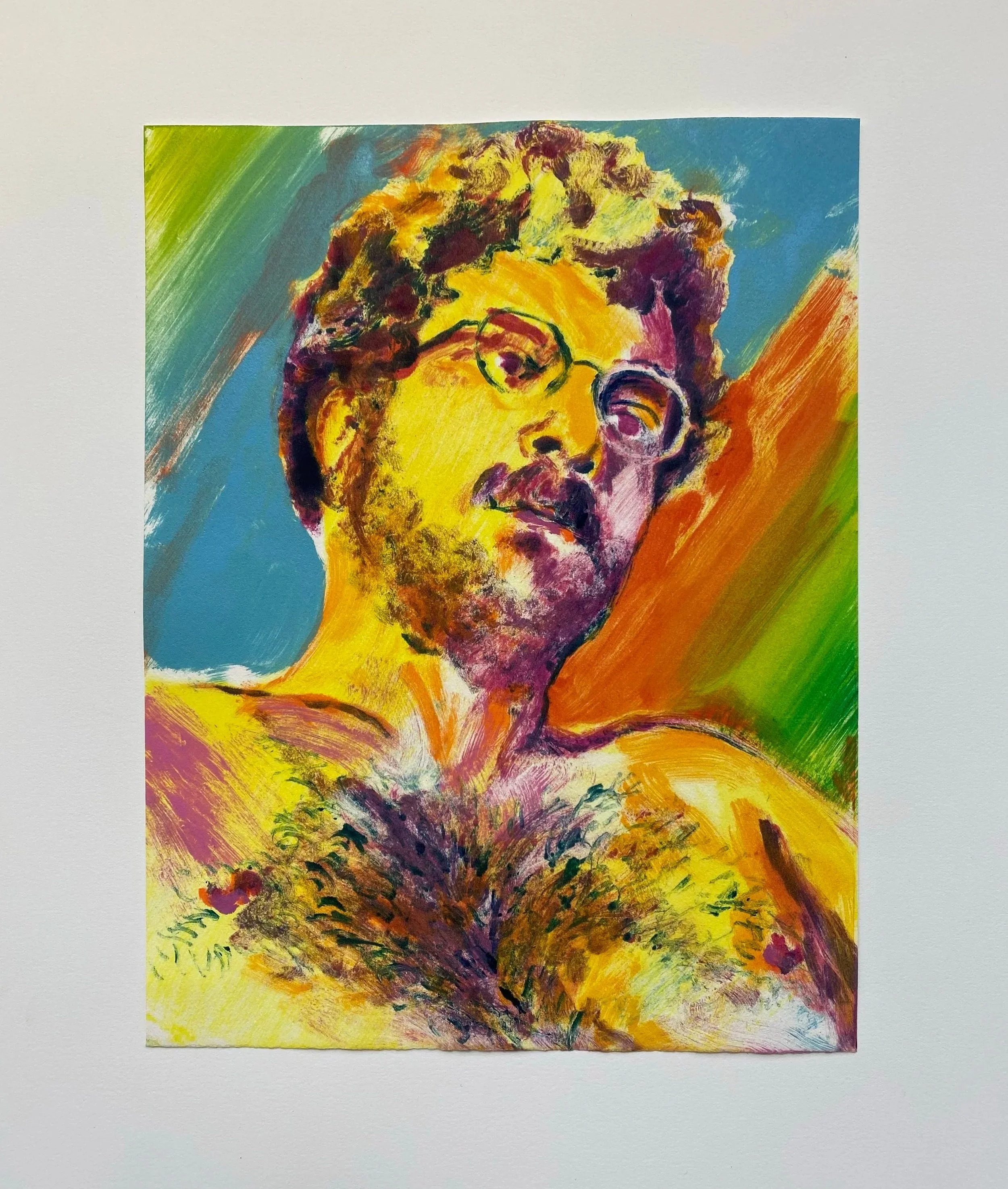 Mitch, 2022, monotype on paper, 11x14 in.