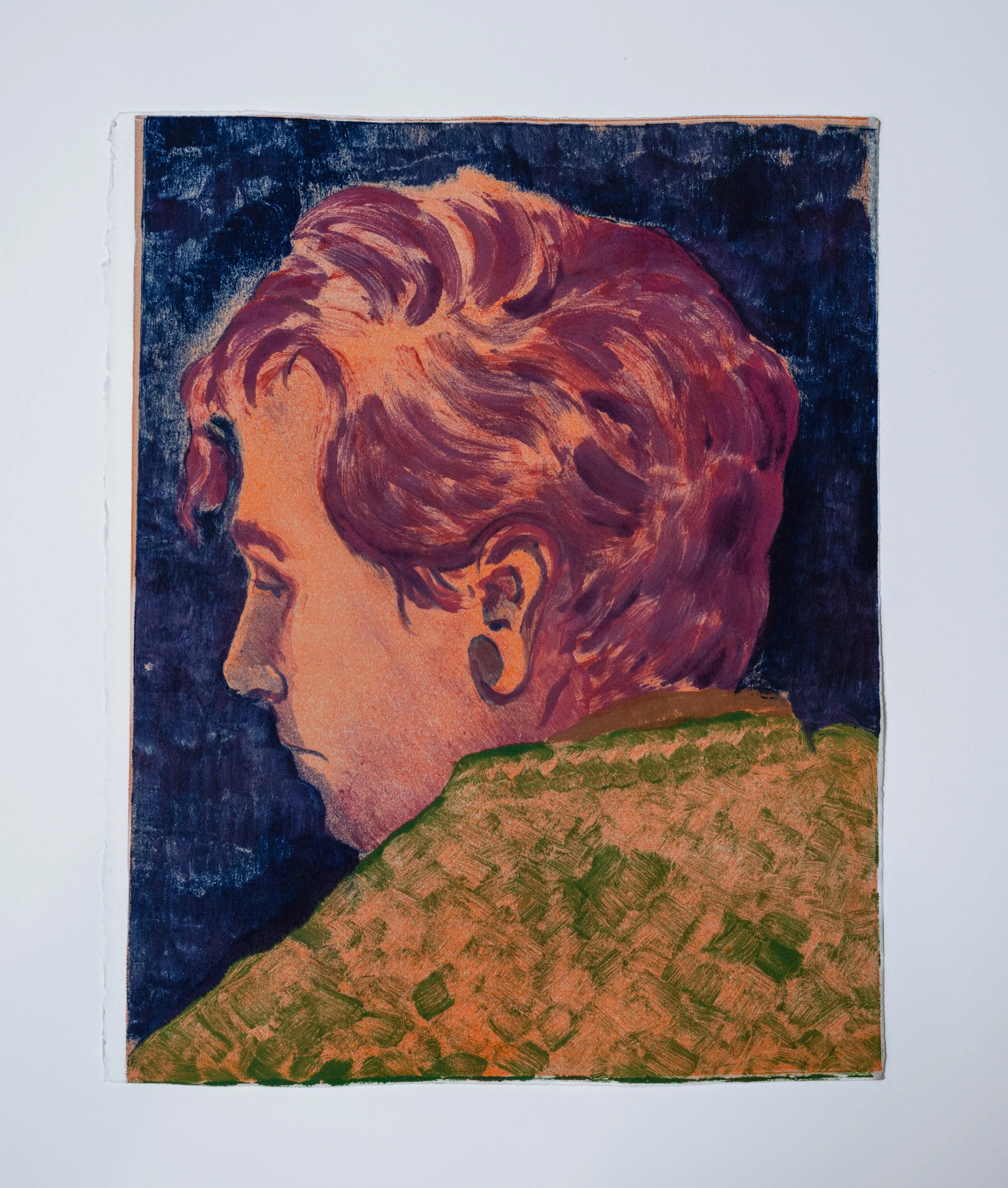 Untitled (Portrait), 2025, monotype on paper, 11x14 in.