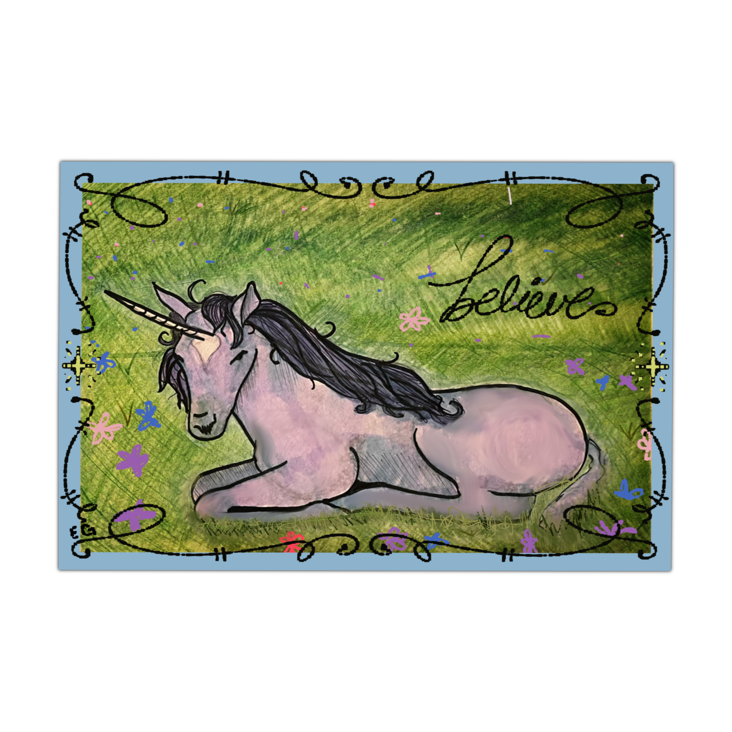 believe unicorn print