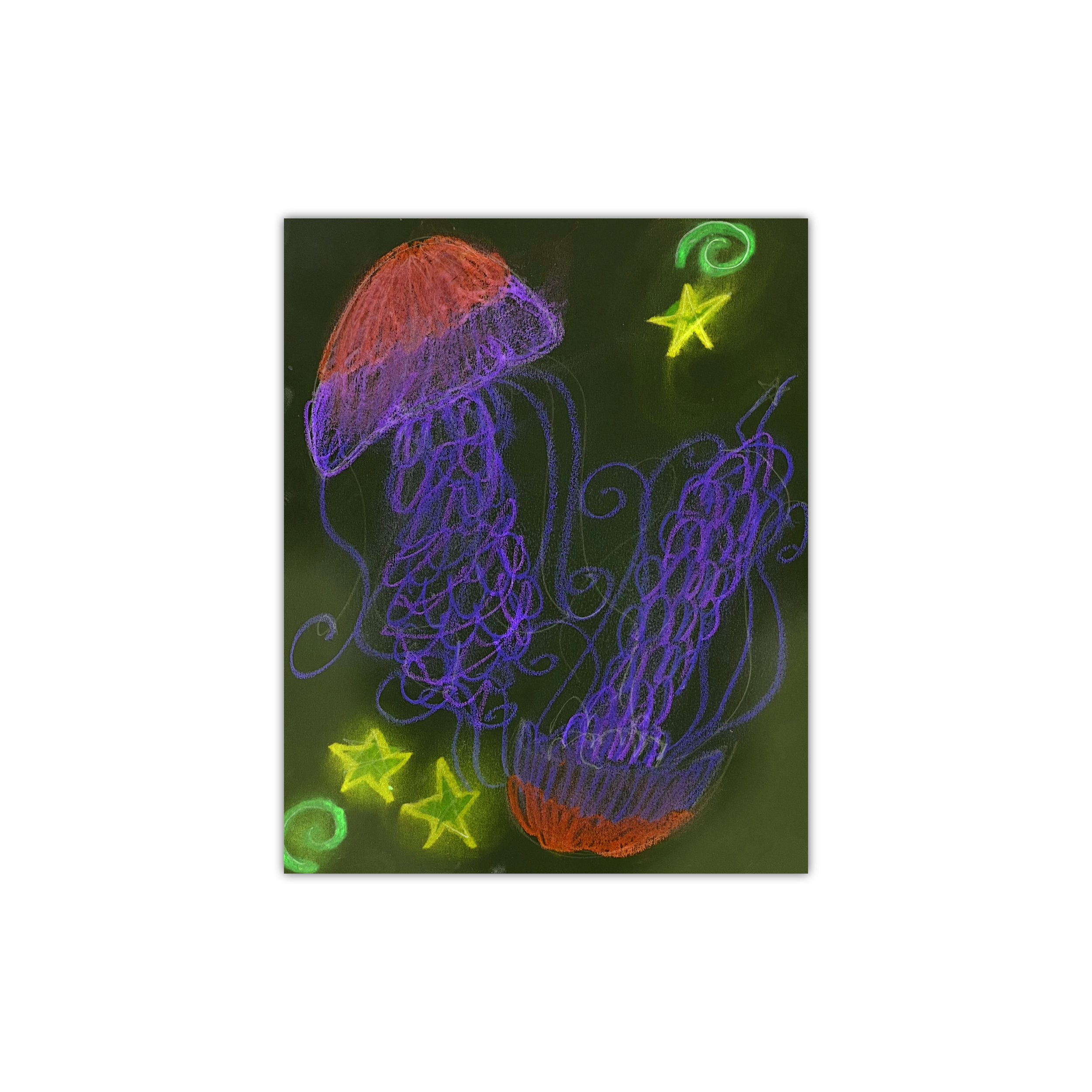 electric jellyfish art print
