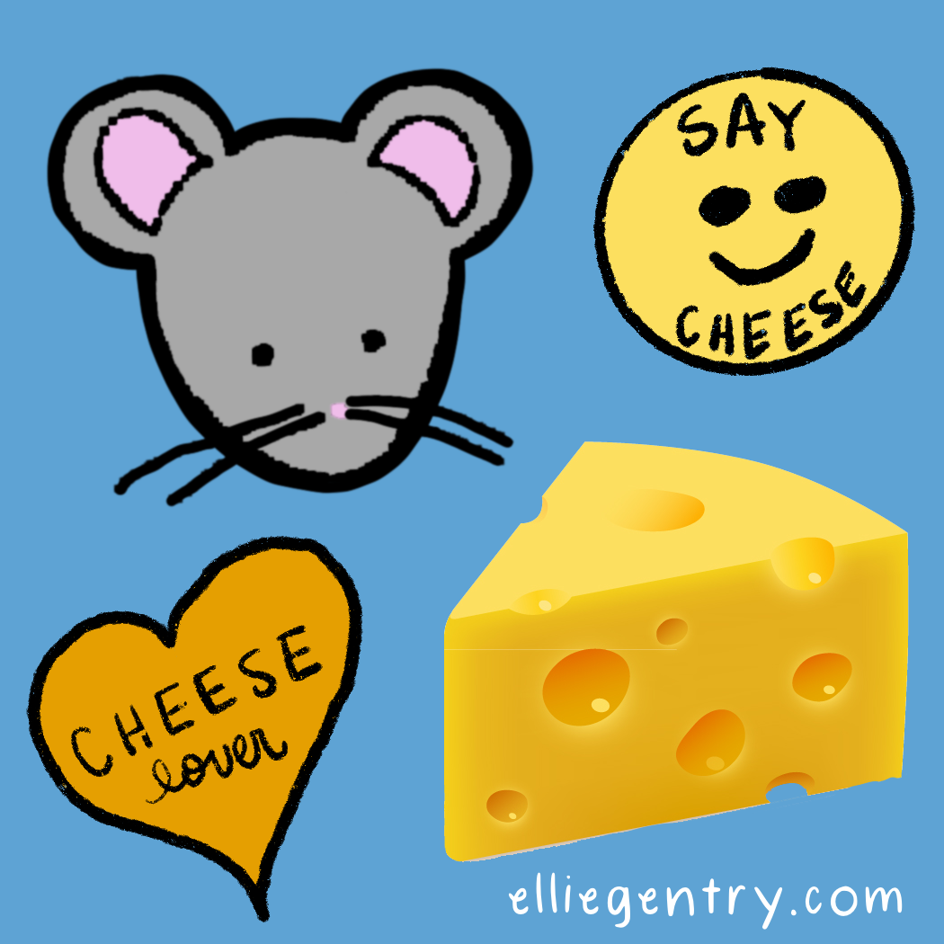 cheesy mouse sticker sheet