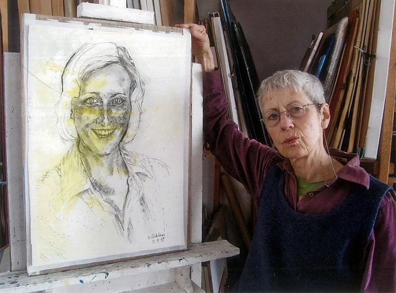 Burghild Eichheim in ihrem Atelier, Foto: Dietrich Graf 2012