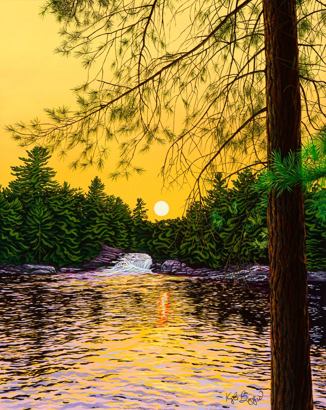 Last Light, Acrylic on canvas, 24 x 30