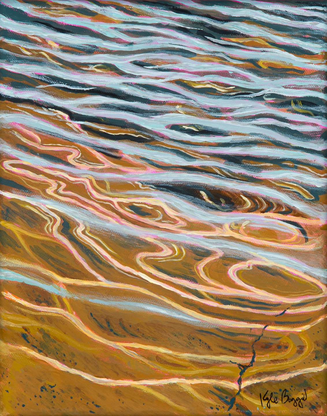 Refraction, Acrylic on canvas, 8 x 10