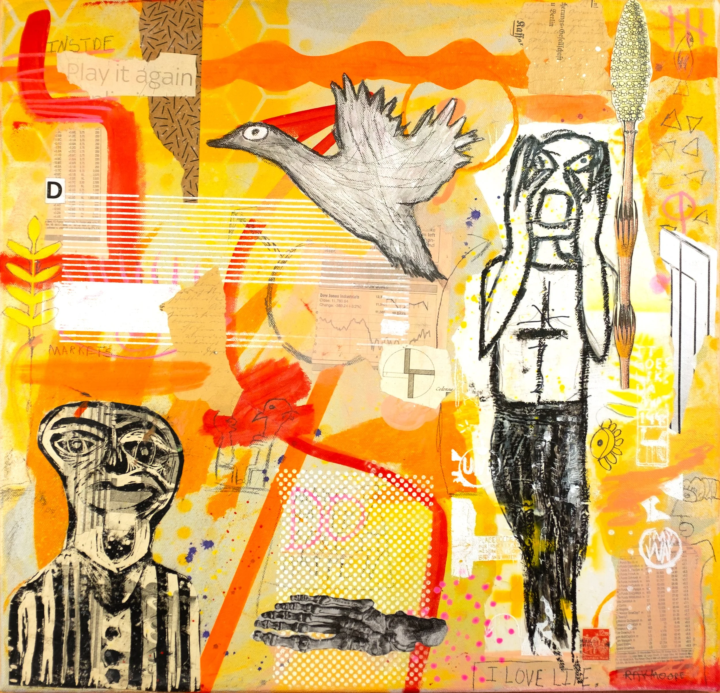 50x50cm mixed media on canvas