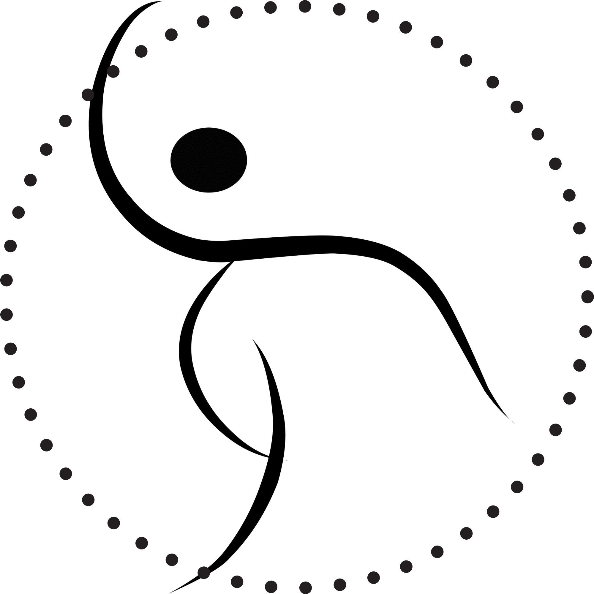 Geometric drawing of an outline square with sections divided by vertical, horizontal, and diagonal lines.