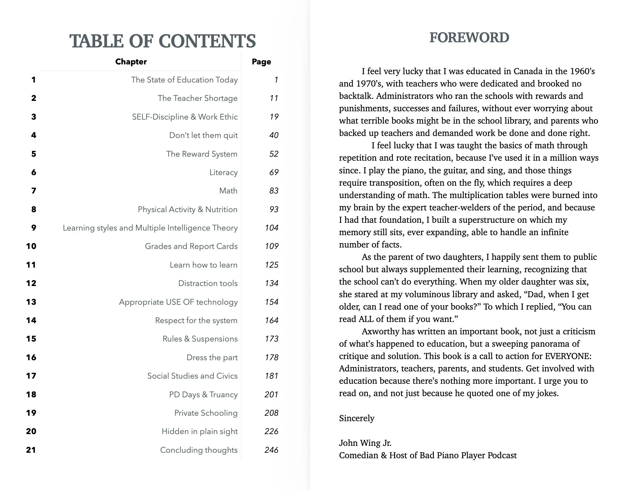 A sample of the content for Generation Coddled