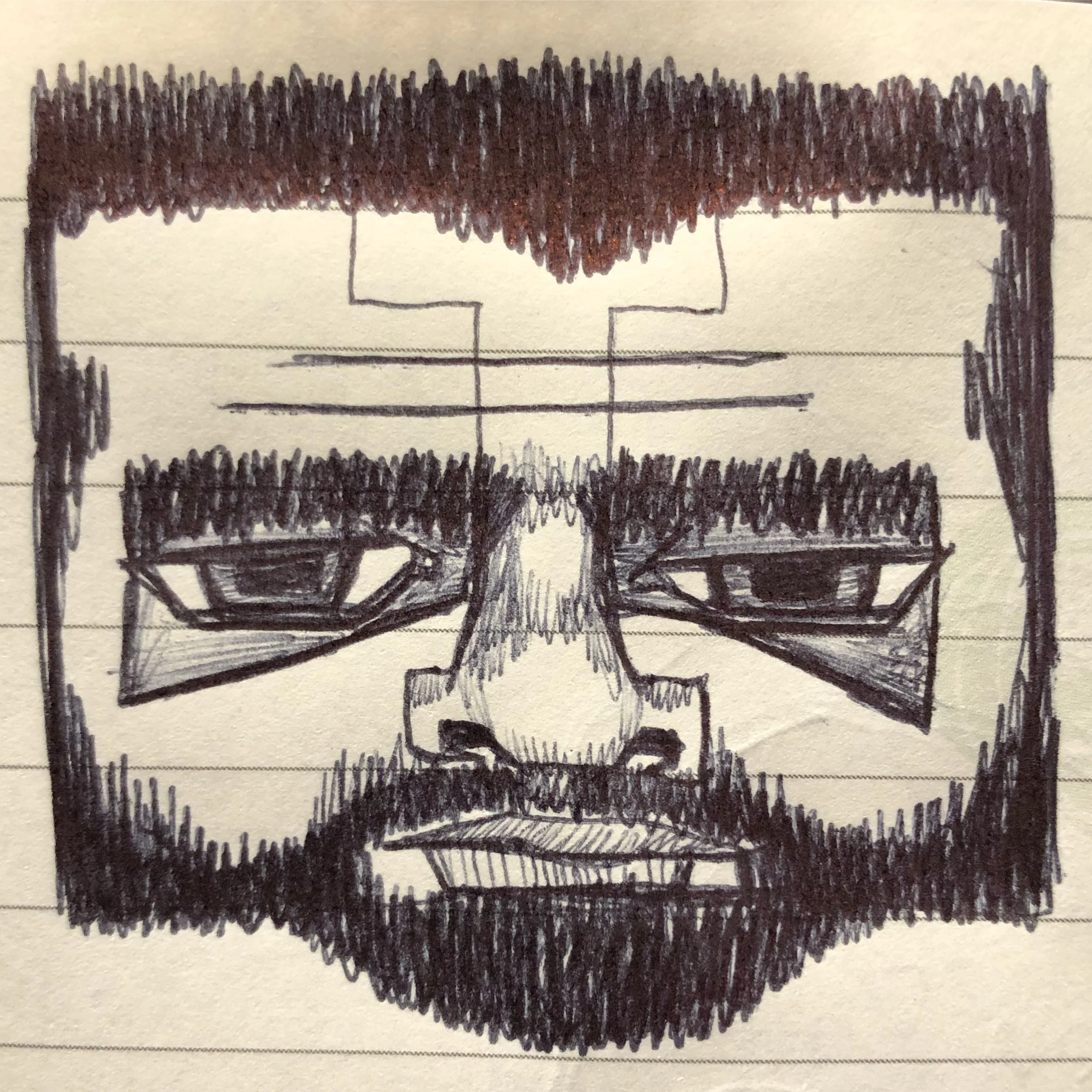 Ball-point pen sketch, January 2023
