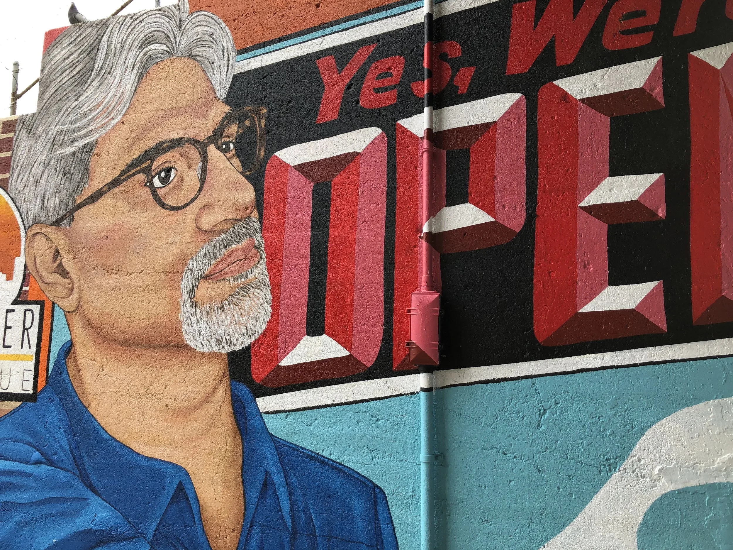 Portrait of local teacher in Archer Heights Mural via Provoke Culture, Chicago, May 2021