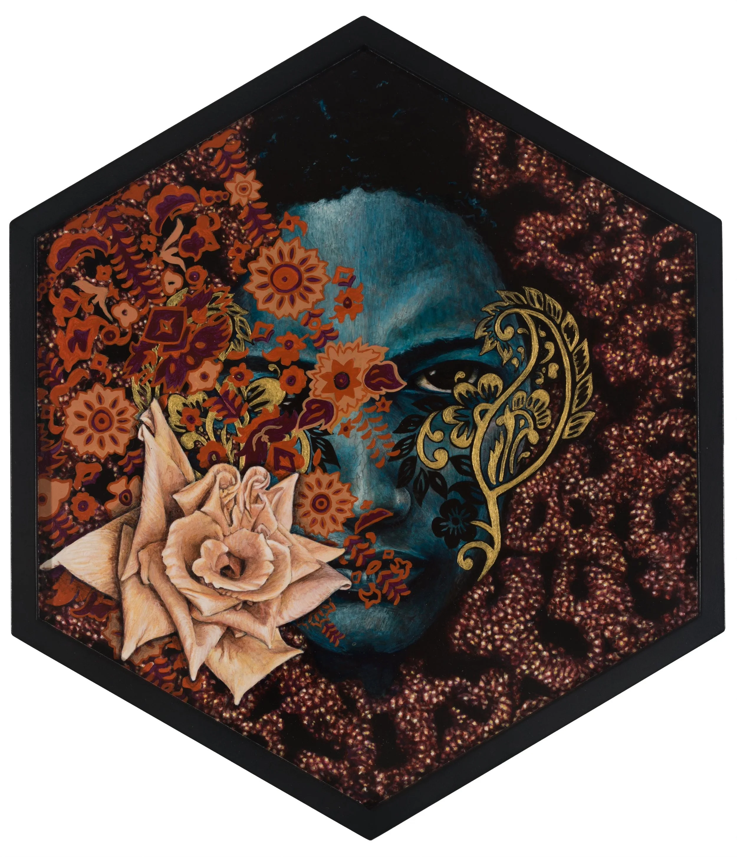 Acrylic on Wood, Epoxy texture December 2020