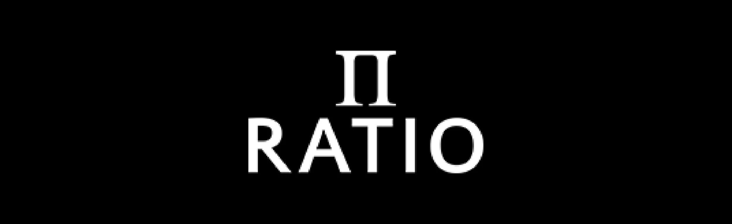 The image features the text 'II RATIO' in white on a black background with a simple, minimalist style.