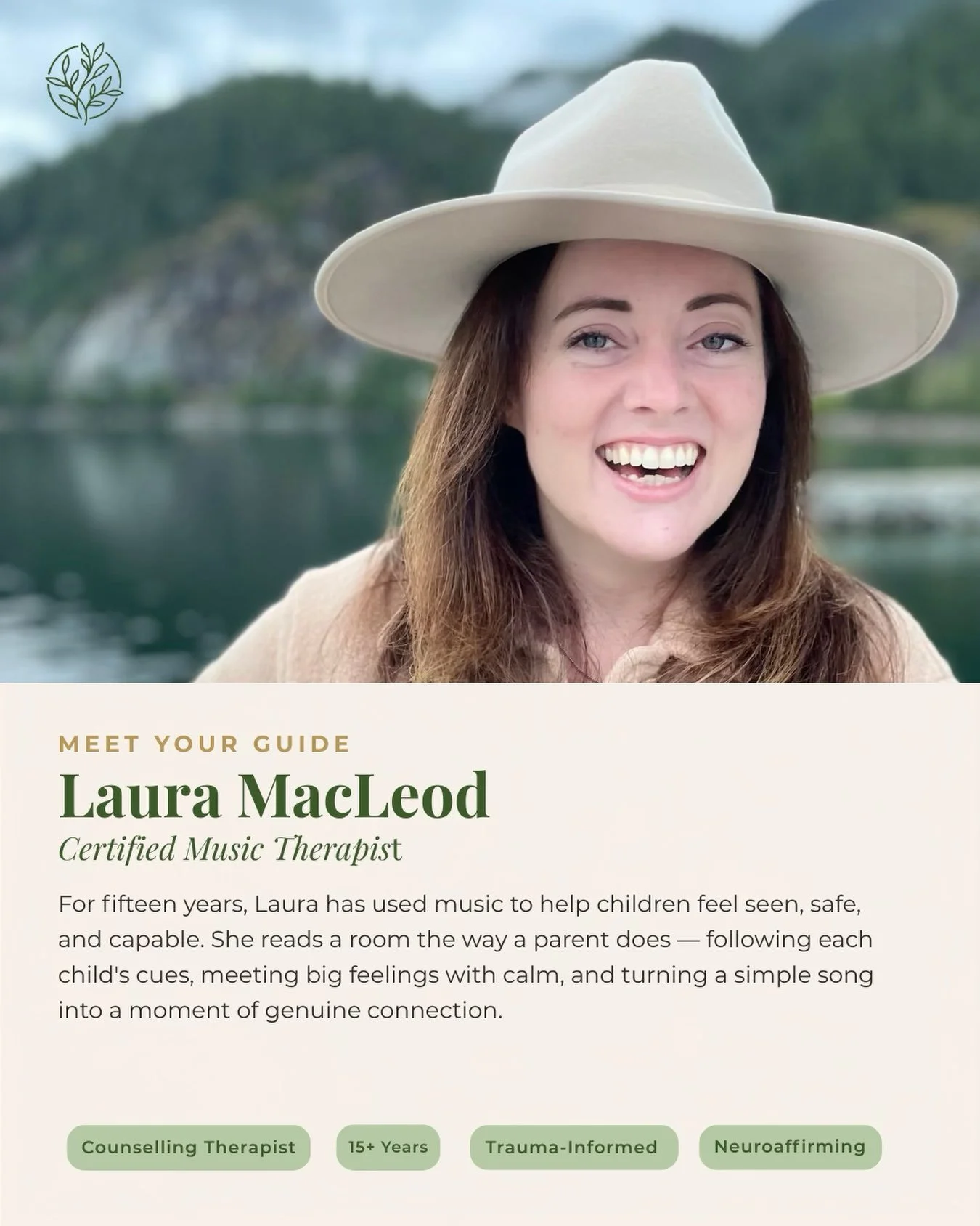 Hi, I&rsquo;m Laura 👋

I&rsquo;m a Counselling Therapist and Certified Music Therapist with more than 15 years of experience supporting people through connection, creativity, and meaningful therapeutic relationships.

My work is trauma-informed, neu