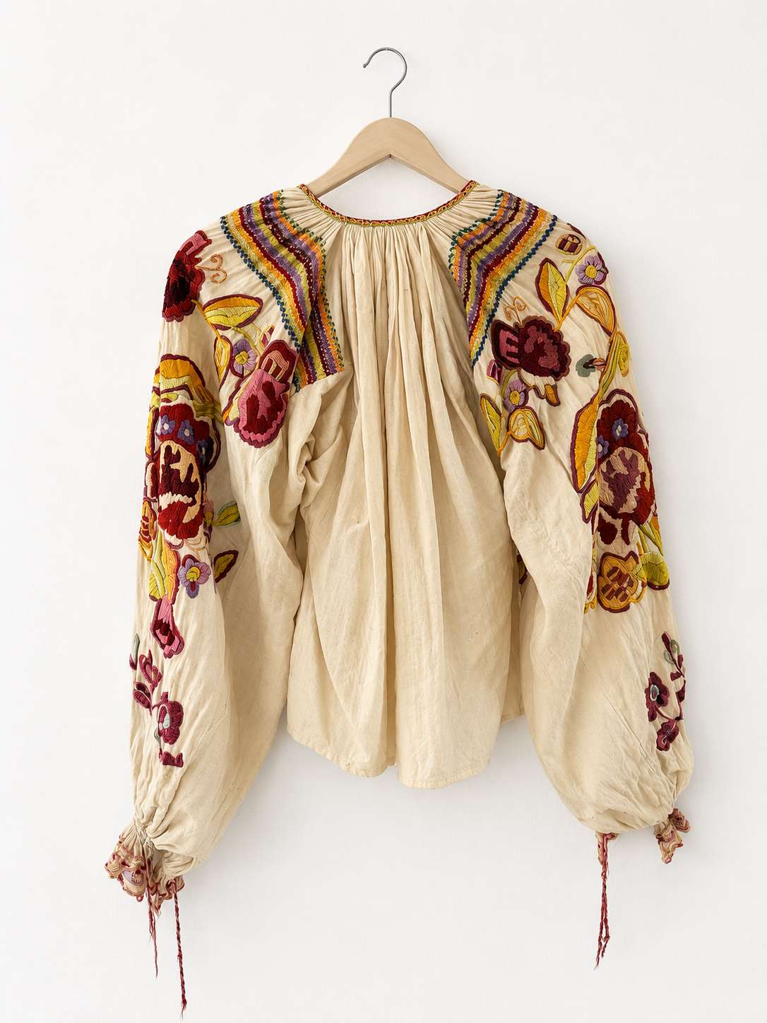 Antique Croatian Embroidered Folk Blouse 2.png