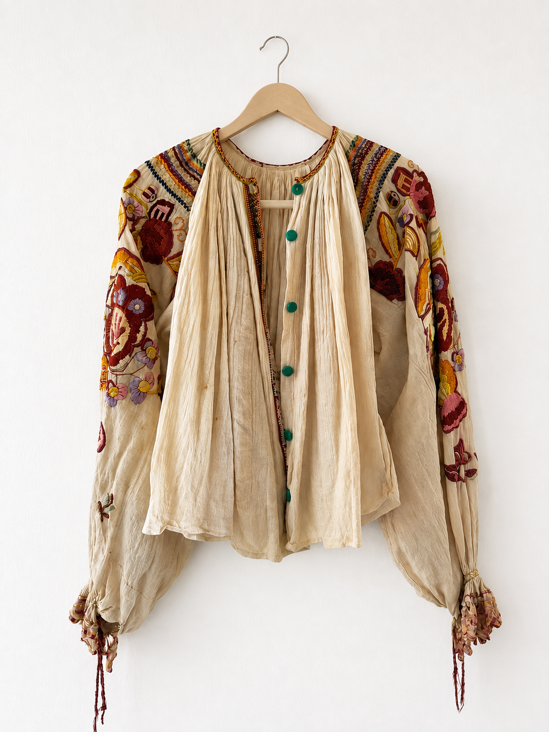 Antique Croatian Embroidered Folk Blouse 1.png