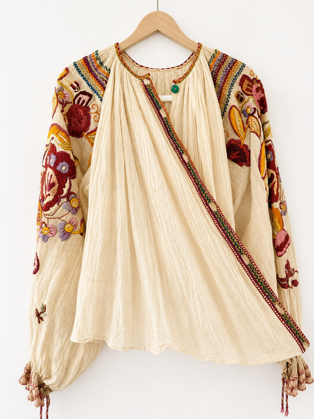 Antique Croatian Embroidered Folk Blouse 3.png