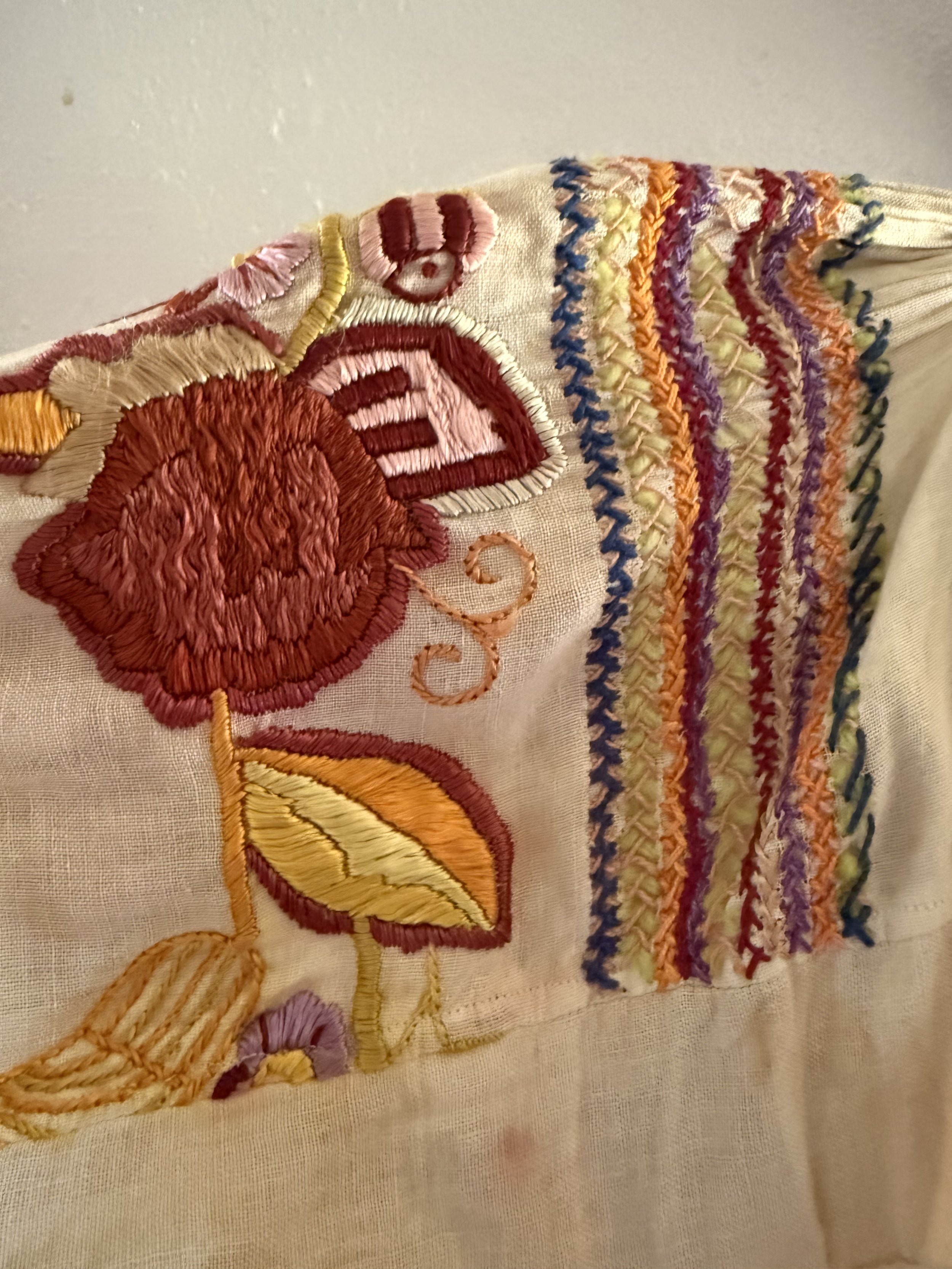 Antique Croatian Embroidered Folk Blouse 5.jpg