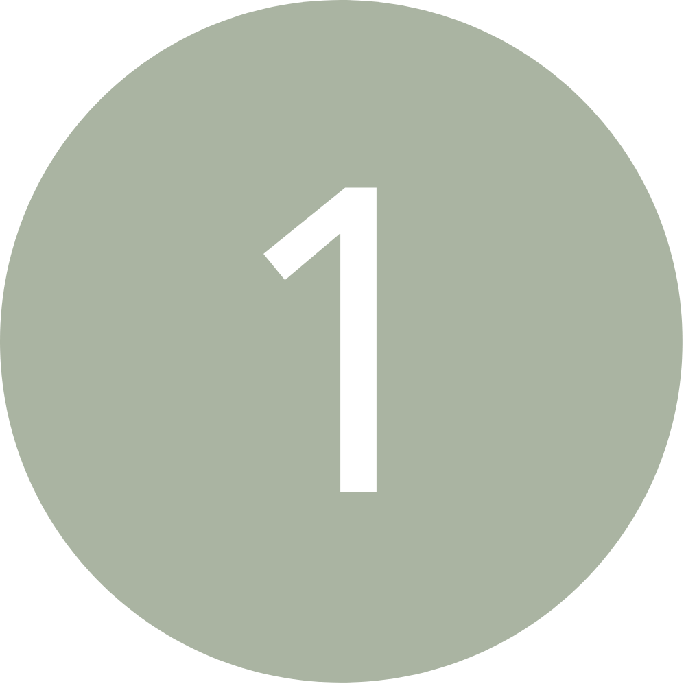 A circular countdown timer showing the number 1 in white on a gray background.