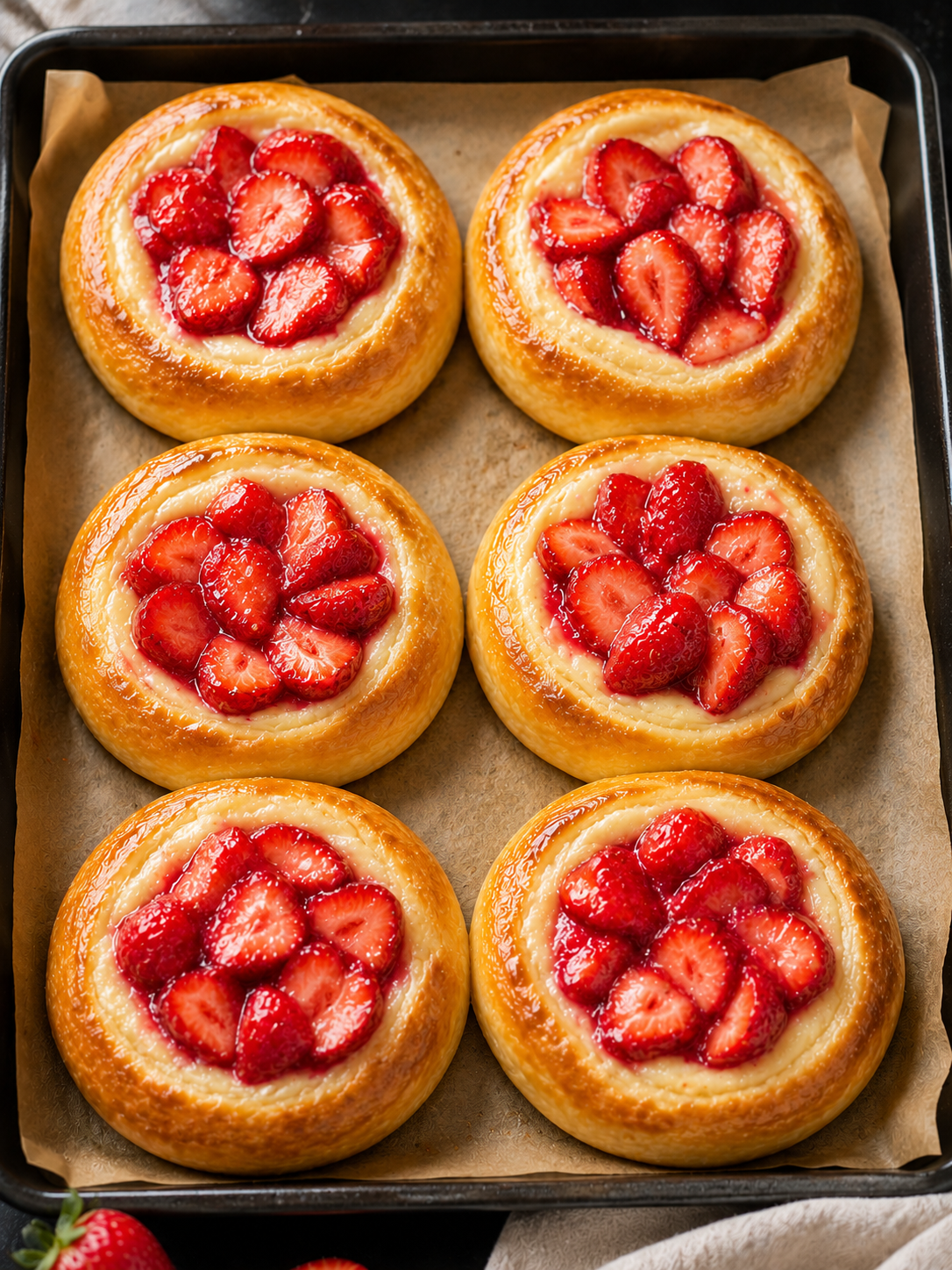 Strawberry Sourdough Danish