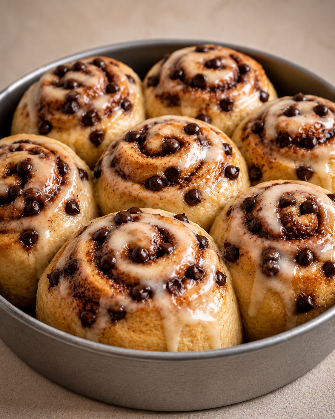 Chocolate Chip Sourdough Cinnamon Roll