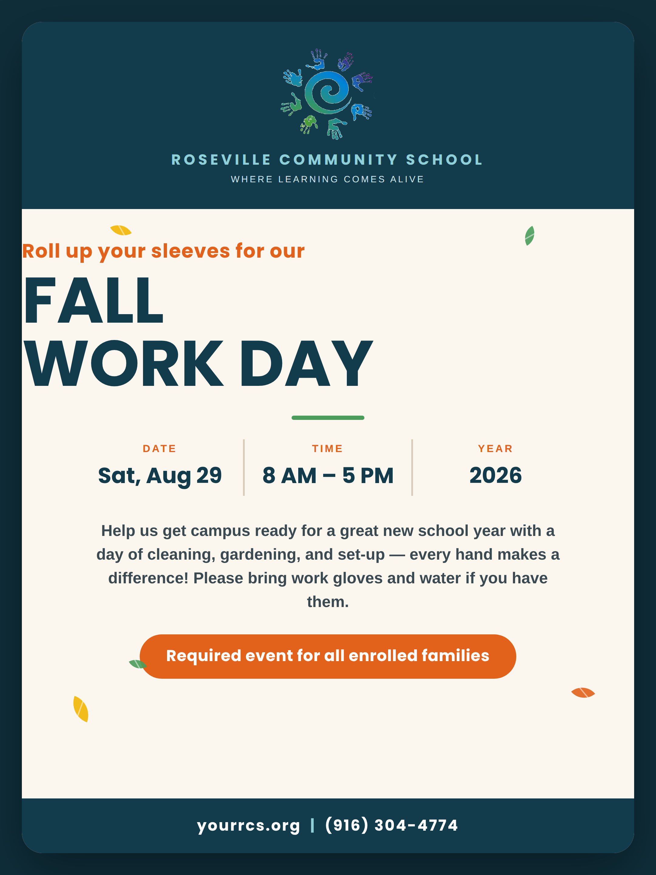Fall Work Day