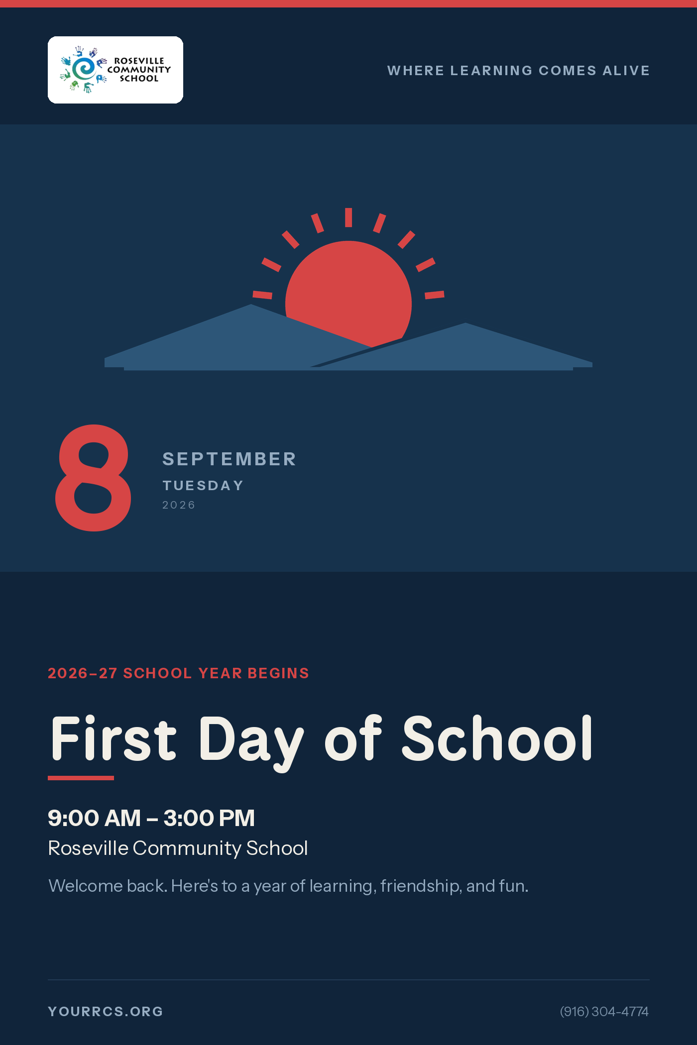 First Day of  School