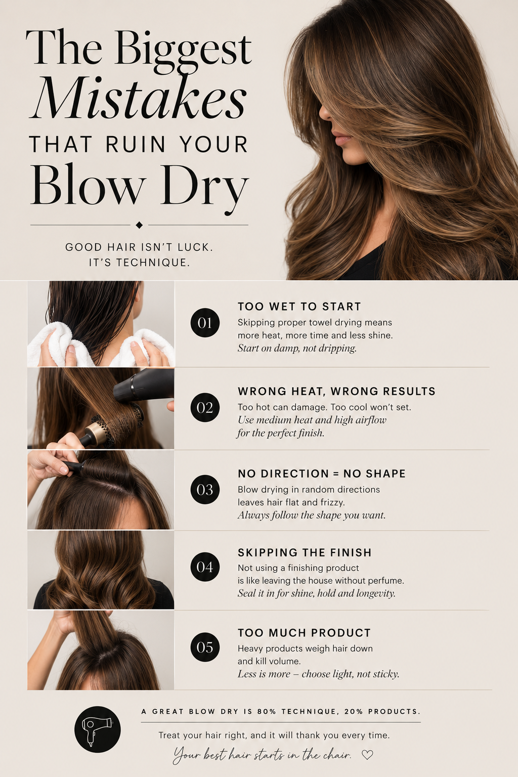 The Biggest Mistakes That Ruin Your Blow Dry