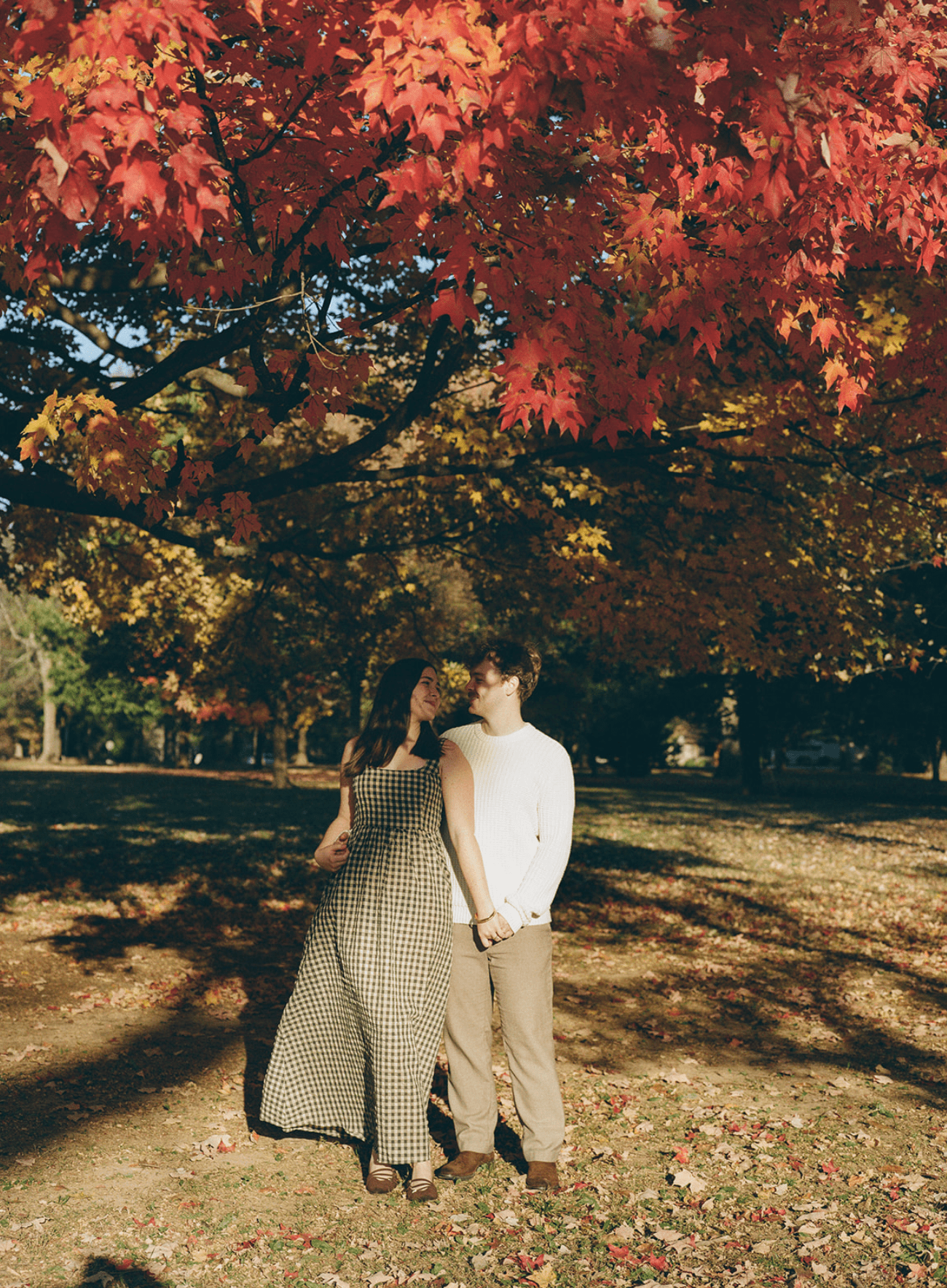 A Love Story on Film:  James and Lauren in Golden Fall Light
