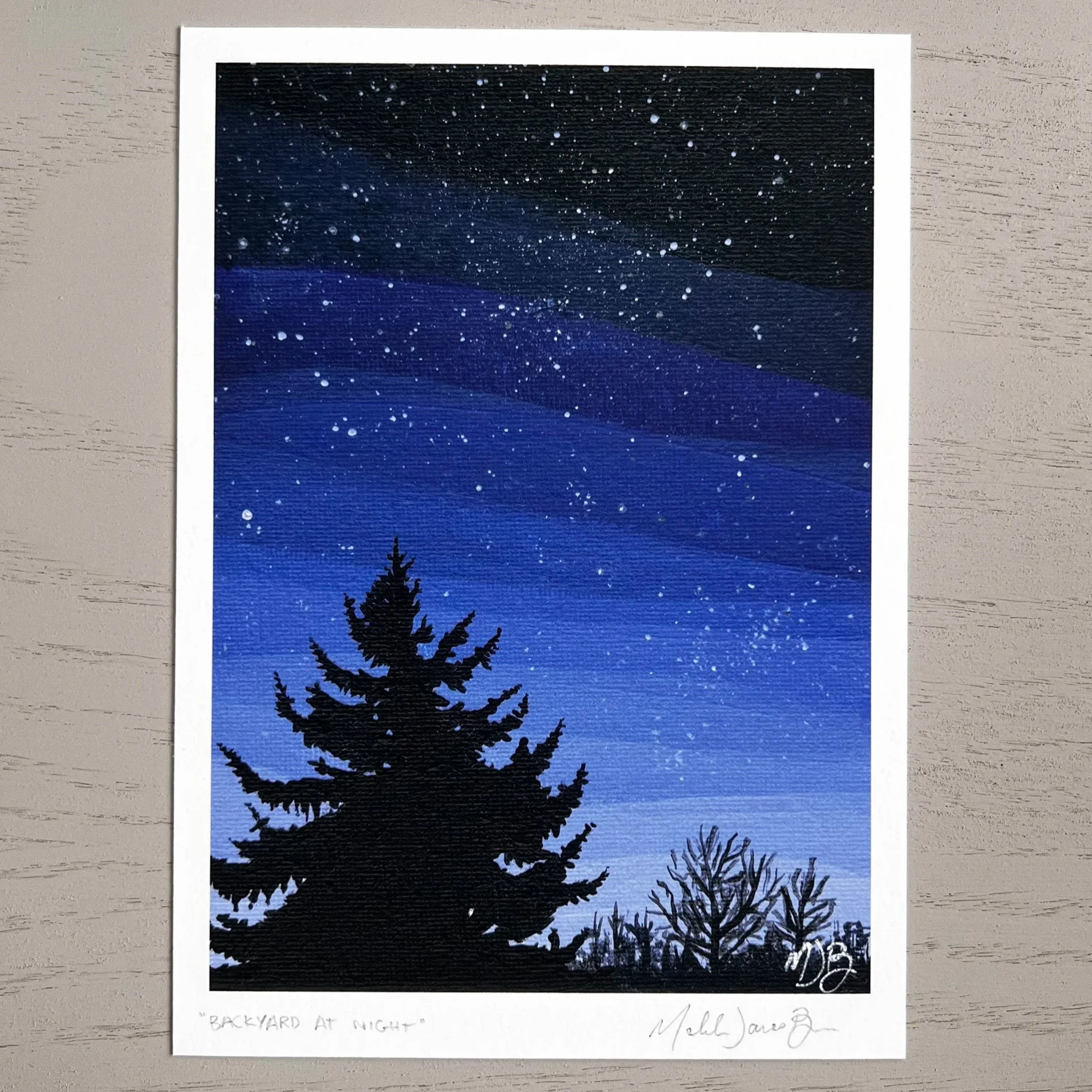 “Backyard at Night” - Giclée Print