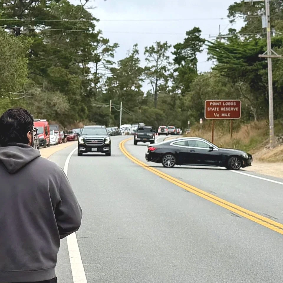 Haphazard, and illegal, U-turns across the highway are common. 