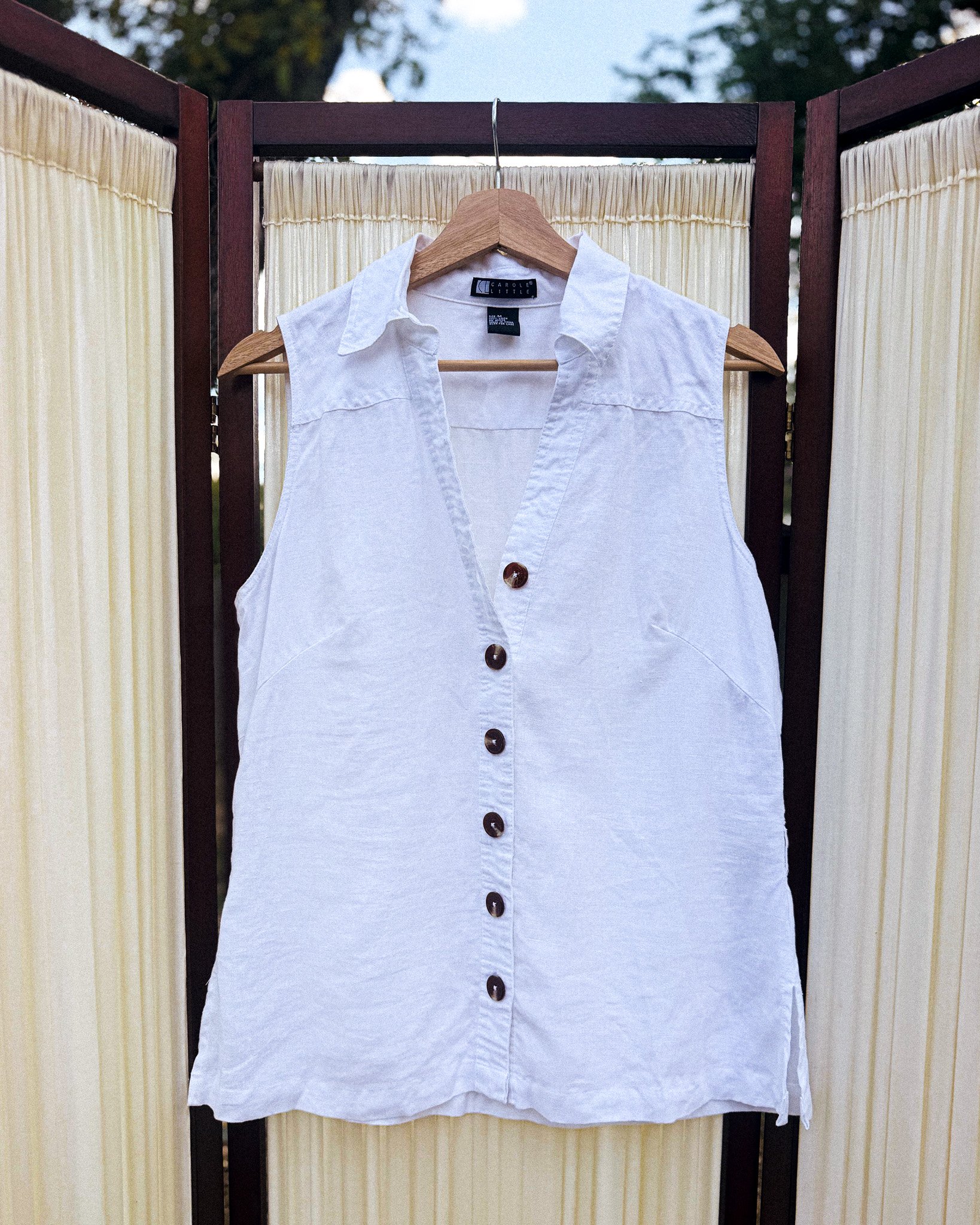 Linen Button-Down Top