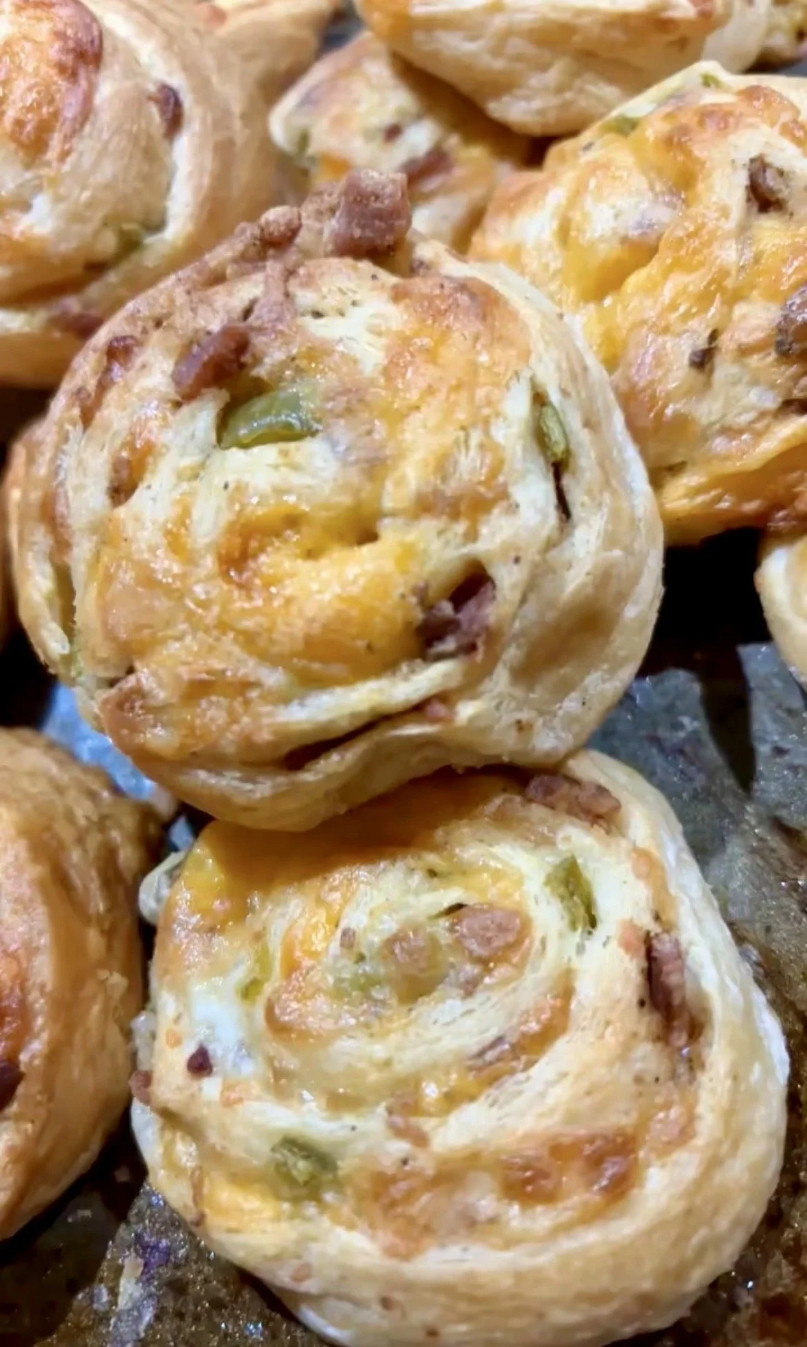 Jalapeño Cheese and Bacon Crescent Roll Pinwheels